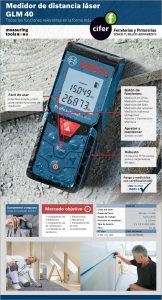 Bosch Professional Medidor de distancia láser GLM 40 (Gama de medición:  0,15 - 40 m)